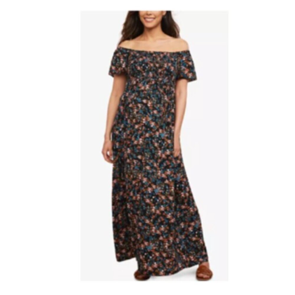 Motherhood Maternity Off-the-Shoulder Maxi Dress Size S